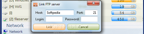 Showing the SpeedRunner FTP server option